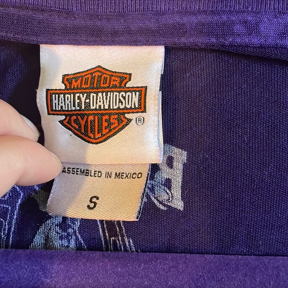 Lightweight sheer Purple long sleeve Harley Davidson shirt - Picture 3 of 8